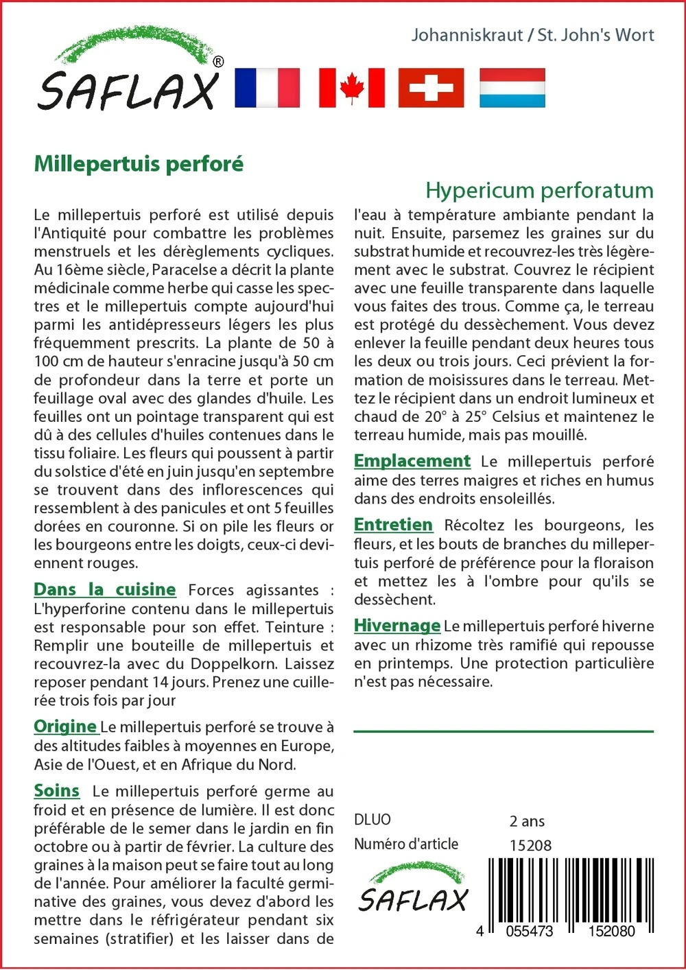 Kit De Culture - Millepertuis Perforé - 300 Graines - Hypericum Perforatum – Image 3