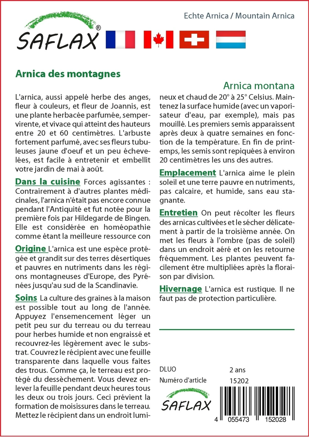 Kit De Culture - Arnica Des Montagnes - 40 Graines - Arnica Montana – Image 3