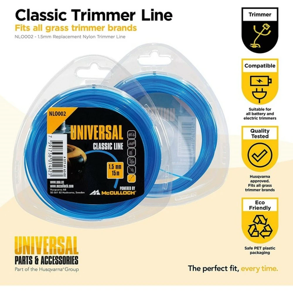 McCulloch Fil De Coupe-herbe En Nylon 1.5mm X 15m Nlo002 – Image 3