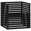 VIDAXL Composteur Noir 100x100x102 Cm Bois Massif De Pin