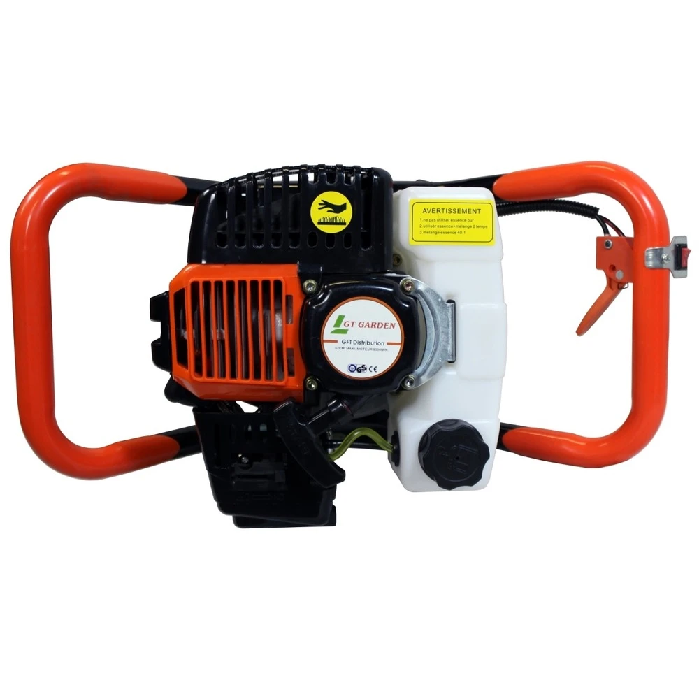 Tarière Thermique 52 Cm3, 3 Cv + Lot De 3 Mèches (100, 200 Et 300 Mm) – Image 4