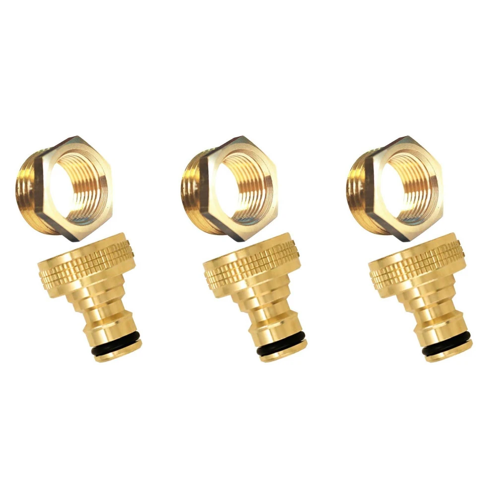 Nez De Robinet Femelle Automatique Avec Réduction En Laiton (lot De 3)