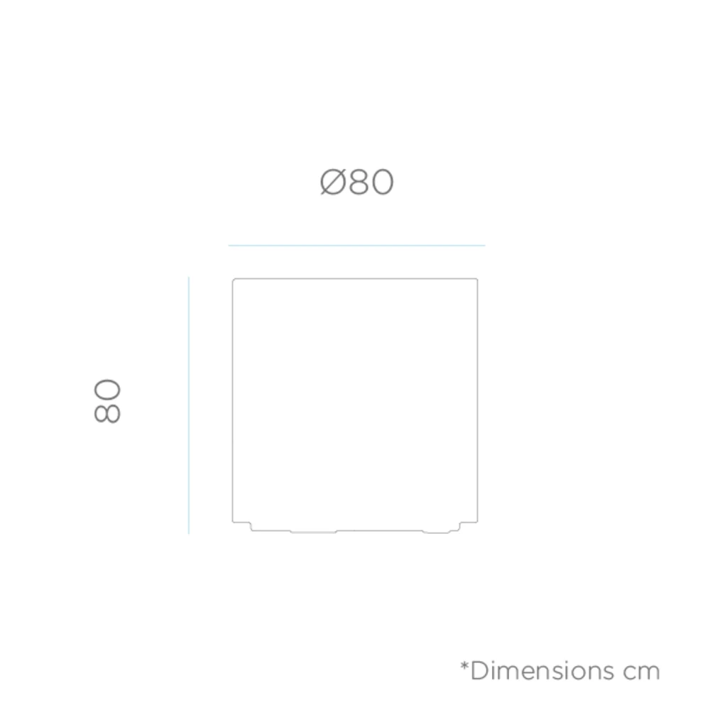 Pot De Fleurs Hortensia 80 ø80x80cm - Blanc – Image 4