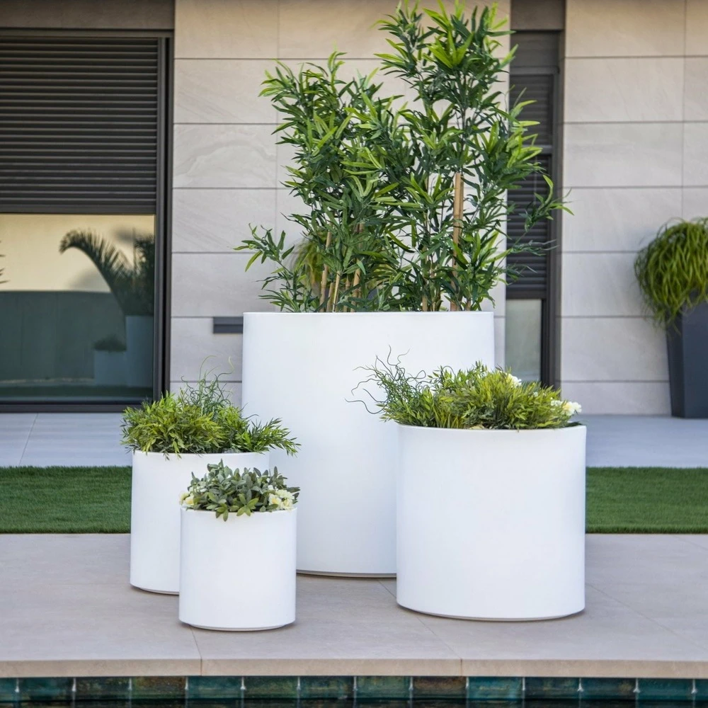 Pot De Fleurs Hortensia 80 ø80x80cm - Blanc – Image 3