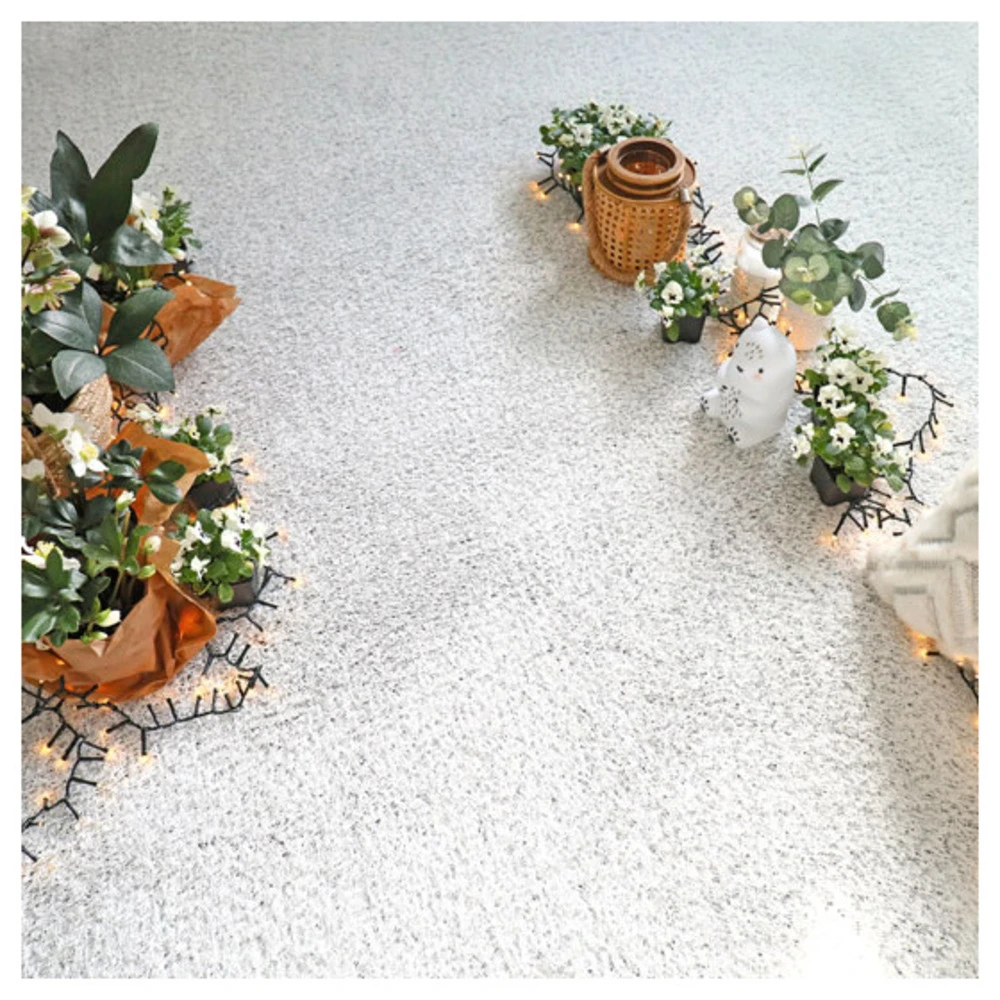 Gazon Synthétique Peps Rainuré - Couleur Blanc - 20mm - 2 X 5m – Image 2