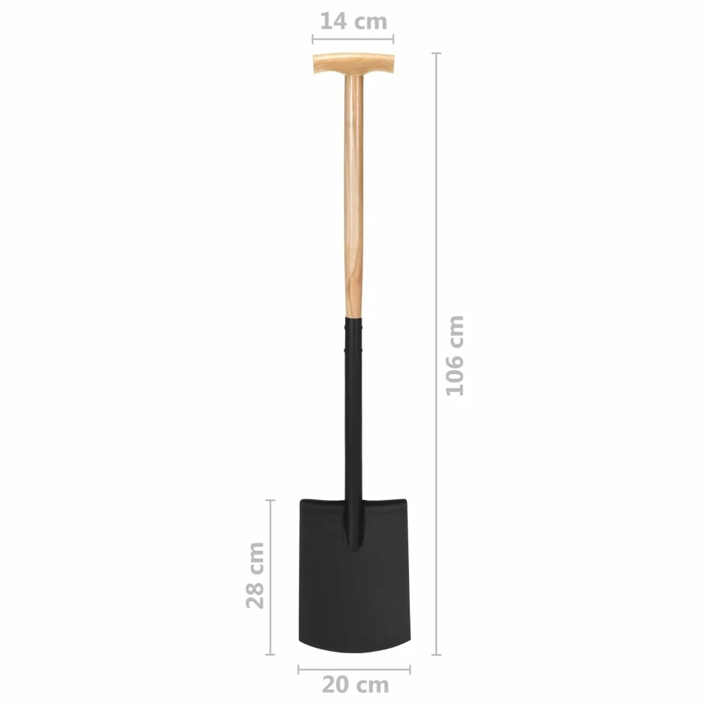 VIDAXL Bêche à Creuser De Jardin Avec Poignée En T Acier Et Bois Dur – Image 7
