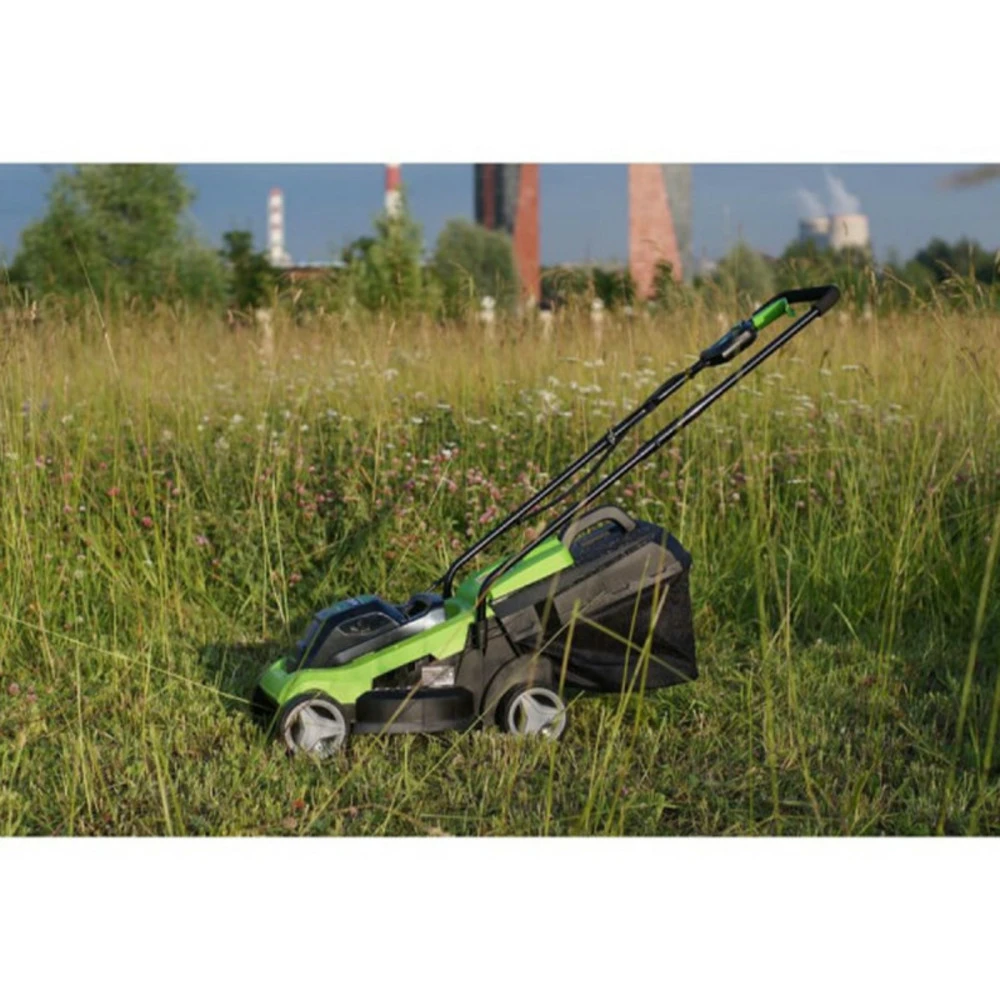 Tondeuse Greenworks 24v - Coupe De 33cm - 1 Batterie 2.0 Ah - 1 Micro-chargeur - G24lm33k2 – Image 2