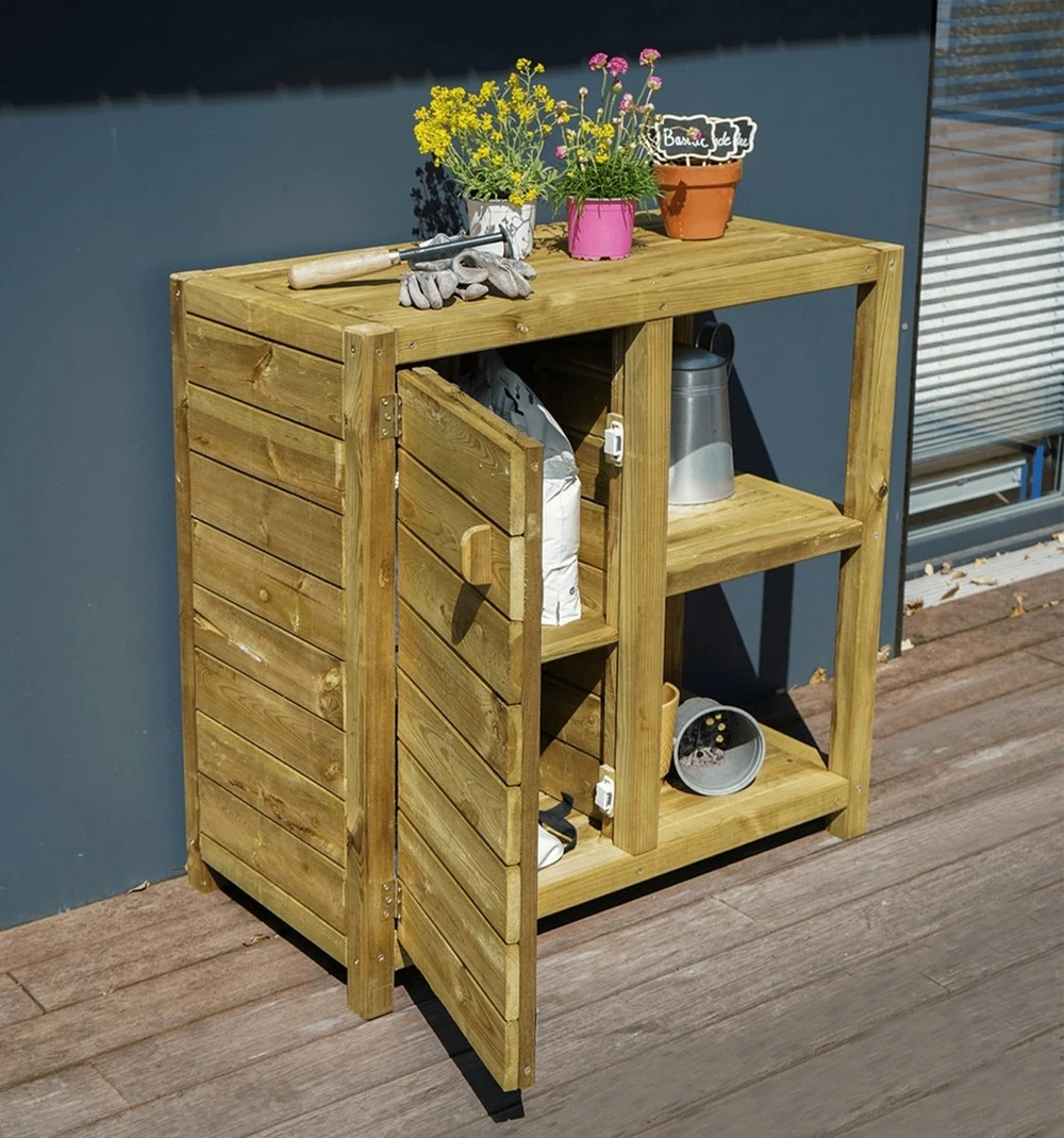 Table De Rempotage Avec étagères Et Porte - Essencia – Image 4