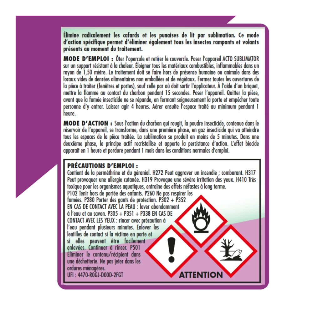 Acto Sublimator, éliminateur De Cafards Et Punaises De Lit – Image 4