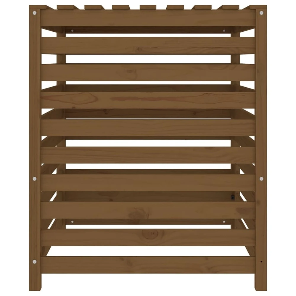 VIDAXL Composteur Marron Miel 82,5x82,5x99,5 Cm Bois Massif De Pin – Image 7