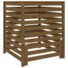 VIDAXL Composteur Marron Miel 82,5x82,5x99,5 Cm Bois Massif De Pin