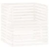 VIDAXL Composteur Blanc 100x100x102 Cm Bois Massif De Pin