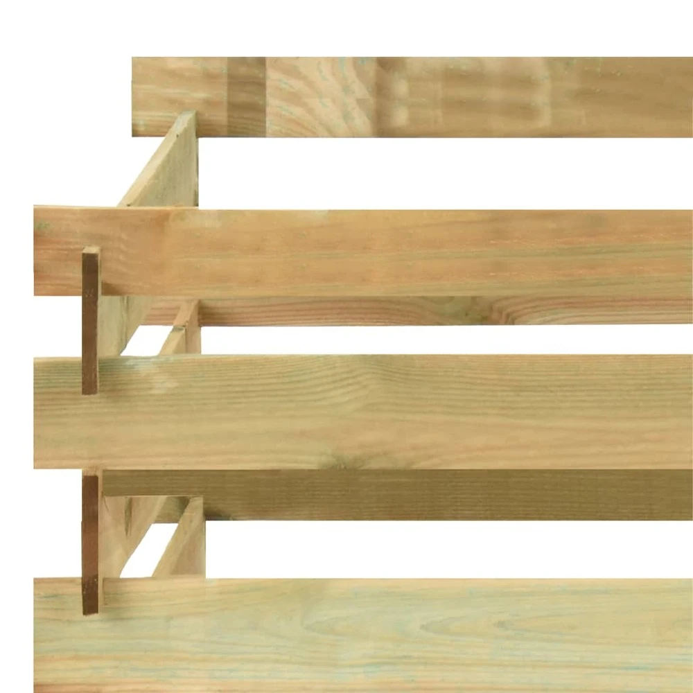 VIDAXL Composteur De Jardin à Lattes 100x100x80cm Bois De Pin Imprégné – Image 4