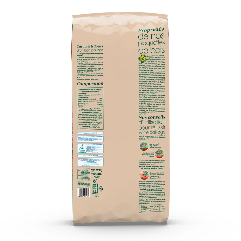 Paillage De Plaquettes De Bois Rouge - Sac De 60 Litres – Image 2