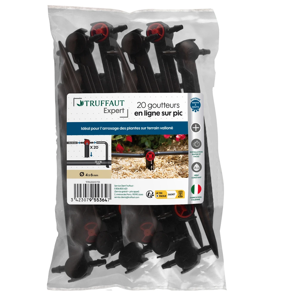 20 Goutteurs En Ligne Goutte à Goutte Sur Pic à Débit Constant 2 L/h – Image 2